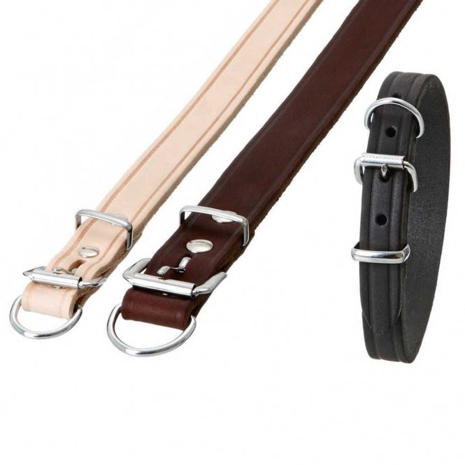 Karlie RONDO Leren Halsband met Trekontlasting - Naturel, 70 cm