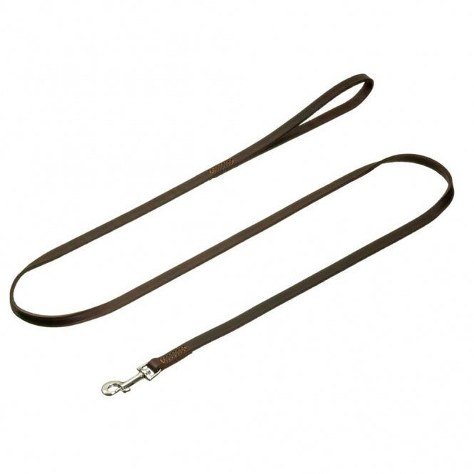 Karlie RONDO Hondenriem Genaaid - Bruin, 160 cm / 16 mm