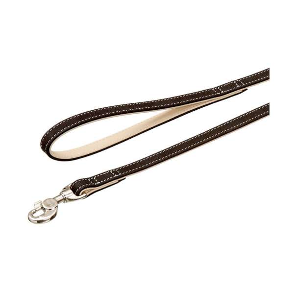 Karlie Buffalo Ultra Lijn - Zwart/Lichtbeige - 15 mm / 100 cm