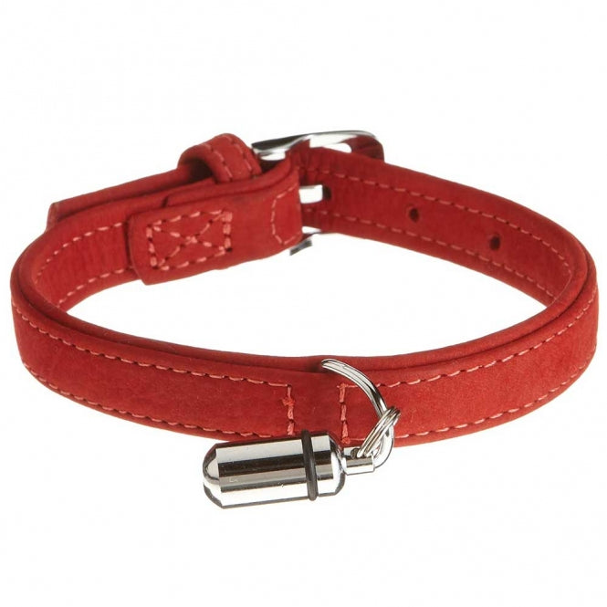 Karlie Halsband Buffalo uit Rundsleder - Rood - 65 cm/40 mm
