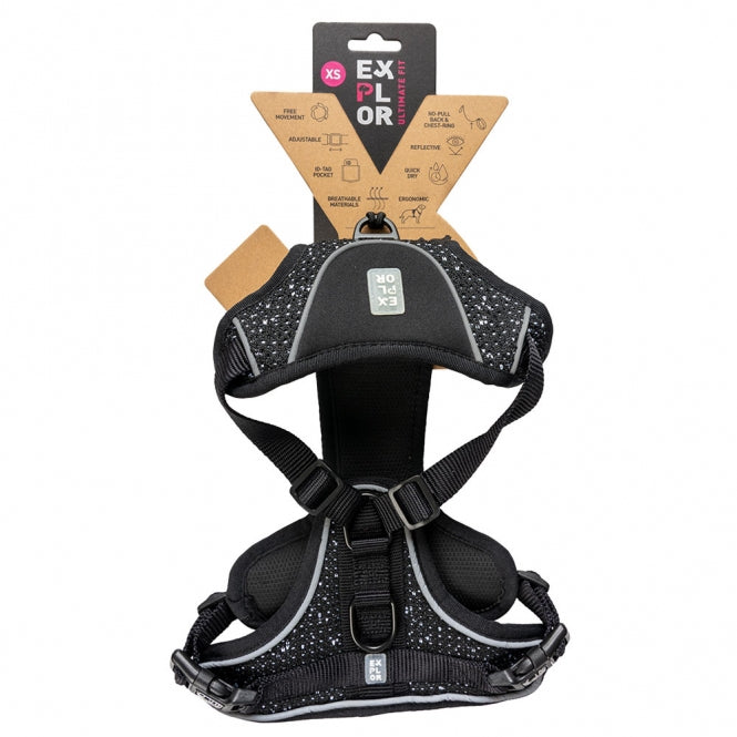 Duvoplus EXPLOR Ultimate Fit No-Pull Harnas - Granite Black - XS