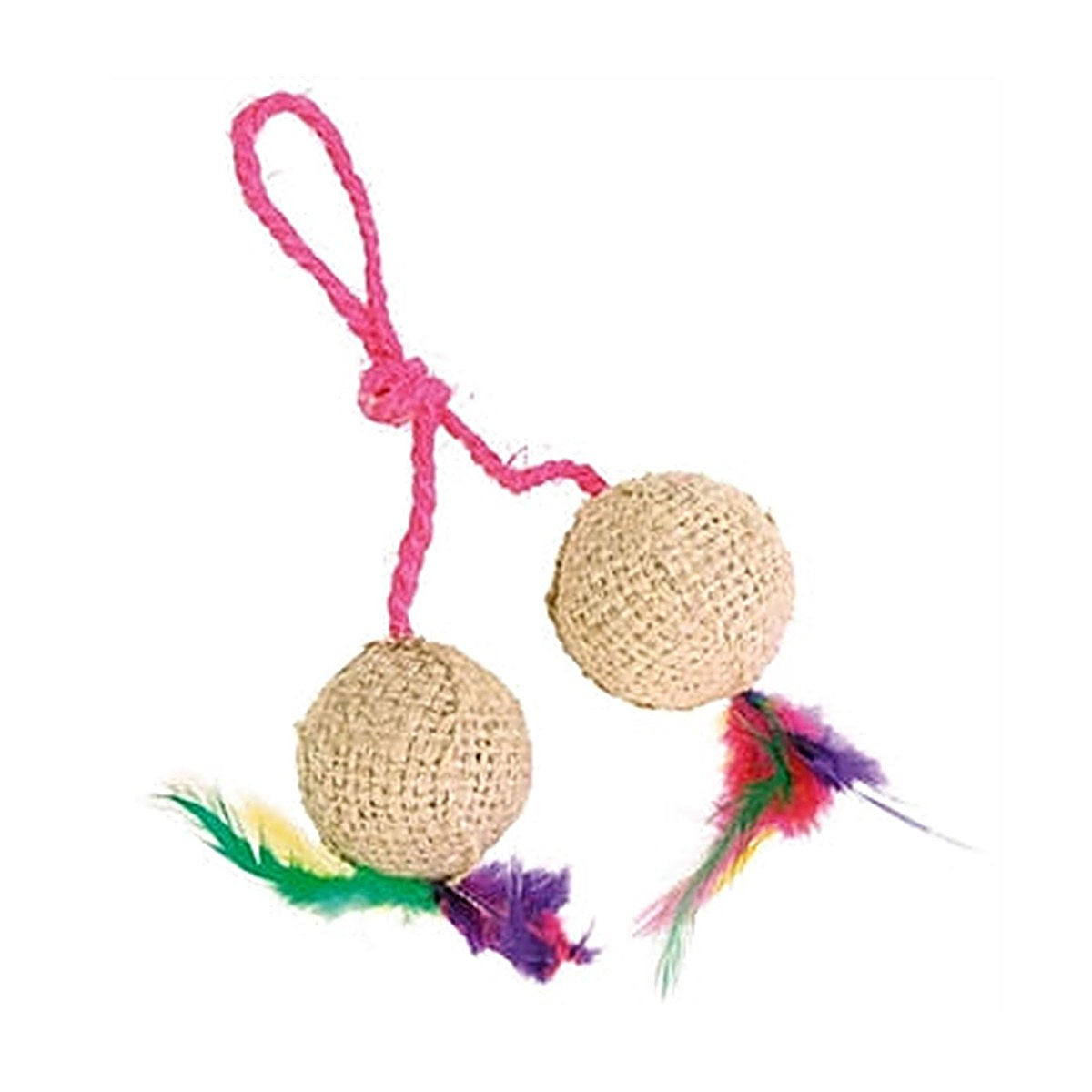 Trixie 2 Bal Aan Koord Catnip 4,5 cm 4 stuks