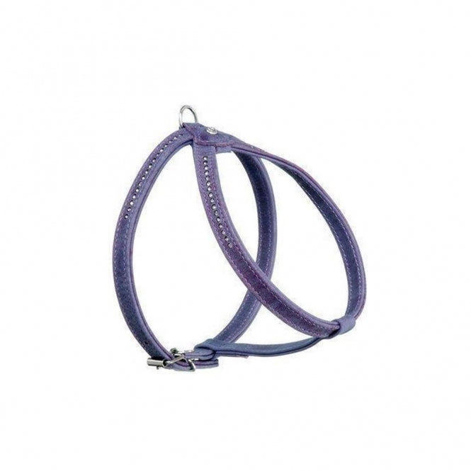 Karlie Buffalo Denim Strass Hondenharnas - Lavendel - 40-47 cm