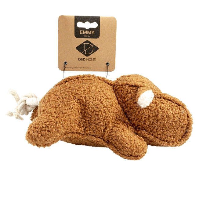 D&D Knuffel Hondenspelgoed Emmy Teddystof - Bruin