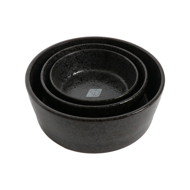D&D Trendy Voerbak Jasper Zwart met Stippen - 16 cm