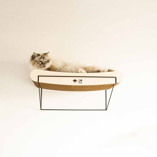 D&D gebogen wandplank van karton David - bruin/beige