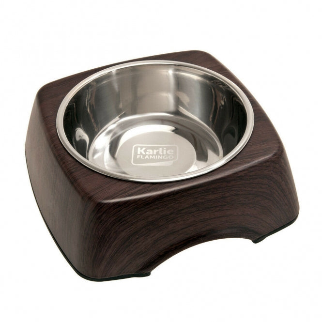 Karlie Flamingo Kulho Wood Voer- en Drinknapf Wenge 350ml