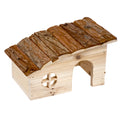 Duvoplus Houten Huisje met Schuindak voor Knaagdieren - 31 x 23 x 18cm