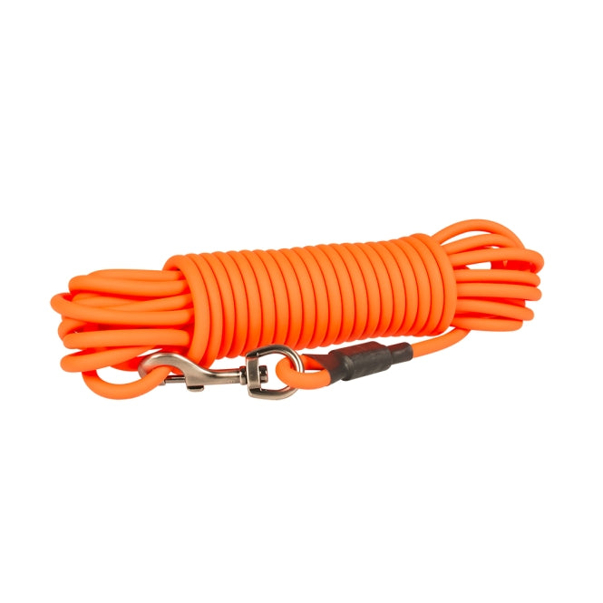 Duvoplus EXPLOR South Tracking Lijn PVC Rundleer - Neon Oranje - 15m/8mm