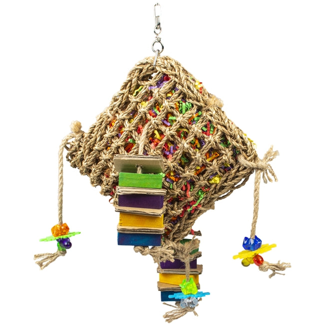 Duvoplus Vogelspeelgoed Zeegrasmand met Snacks