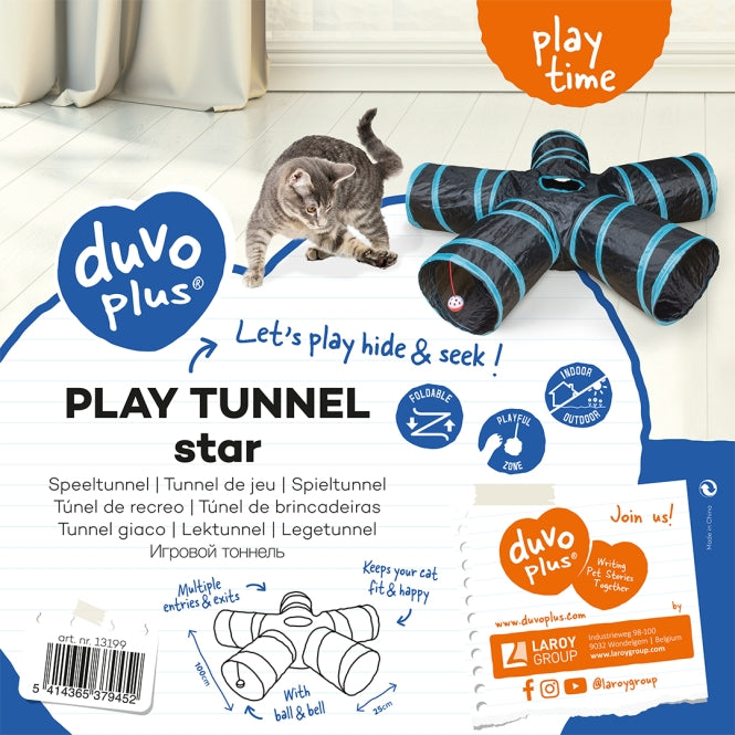 Duvoplus Speeltunnel Star voor Katten