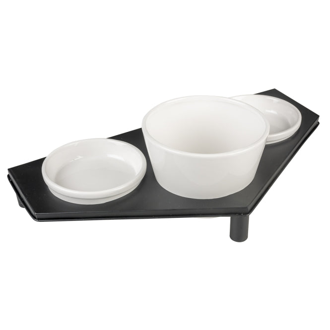 Duvoplus Napfset Stone Up Buffet Triangle - 3-delige voerbakset