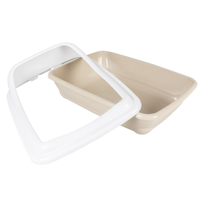 Duvoplus Kattenbak Birba met Rand - Mocaccino - L - 56 x 39 x 21,5cm