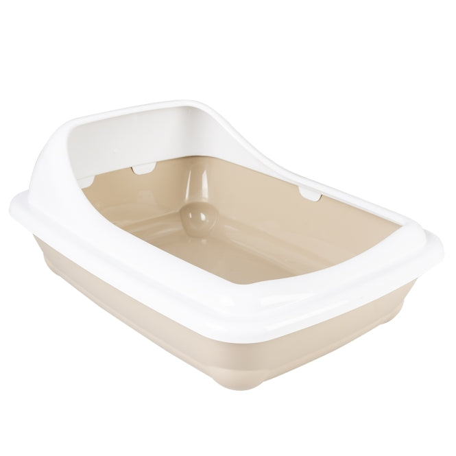 Duvoplus Kattenbak Birba met Rand - Mocaccino - L - 56 x 39 x 21,5cm