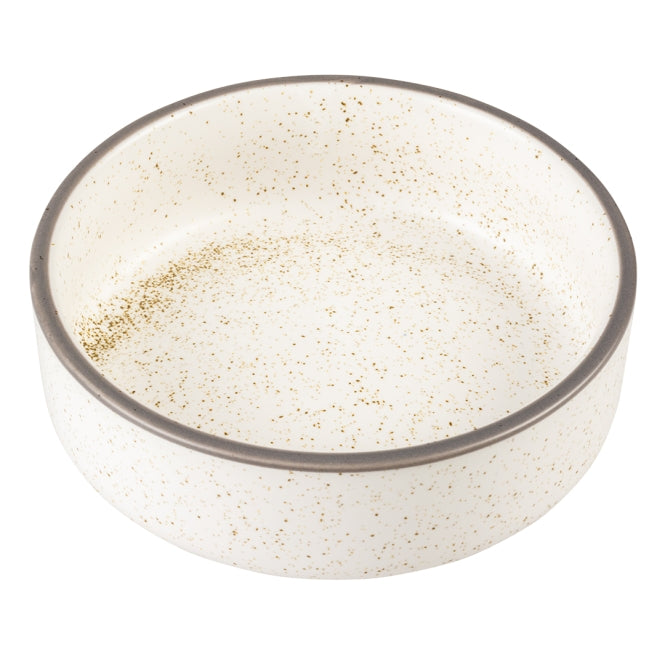 Duvoplus Keramische Voerbak Stone Speckle Wit - 1500ml
