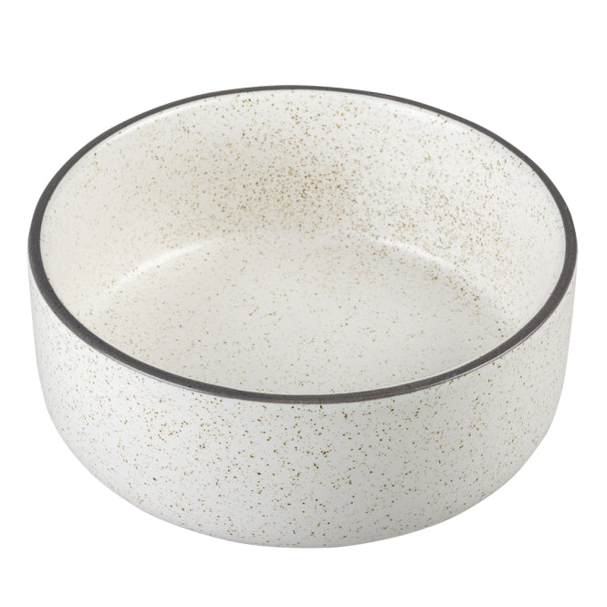 Duvoplus Keramische Voerbak Stone Speckle Wit - 1500ml