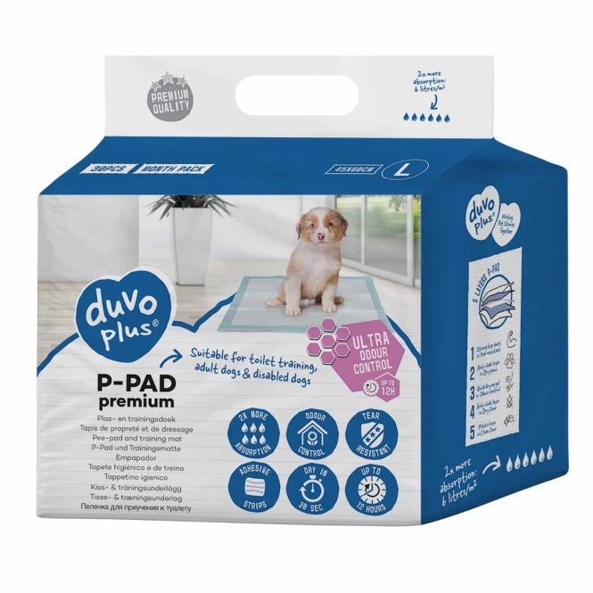 Duvoplus Premium Puppy Training Pads - Geurencontrole - 30 stuks - 60x90cm