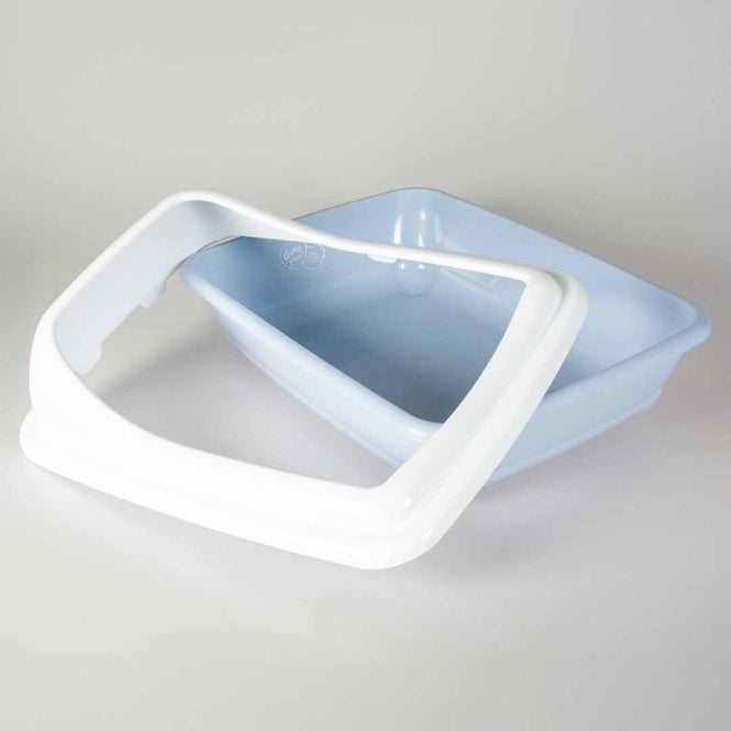 Duvoplus Katzentoilette Birba met Rand - Azzuro - L - 56 x 39 x 21,5cm