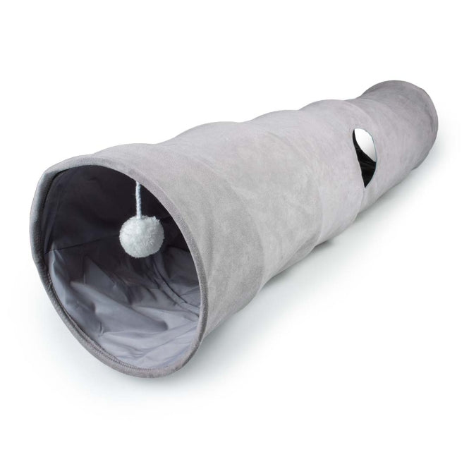 Duvoplus Speeltunnel Purrly - Lichtgrijs - 120x25x25cm