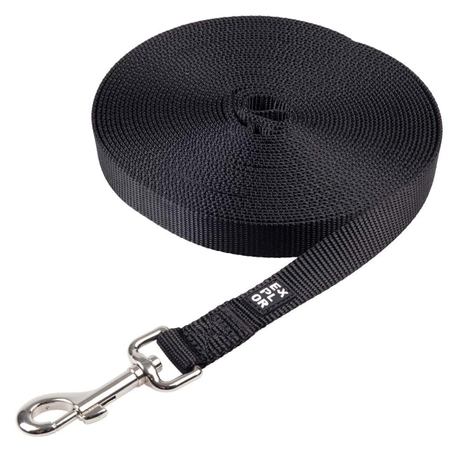 Duvoplus EXPLOR Trackingleine Classic zwart - 10m/20mm