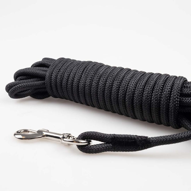 Duvoplus EXPLOR Trackingleine Classic Rundleer - Zwart - 10m/8mm
