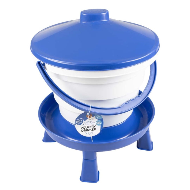 Duvoplus Kippendrinker met Handvat & Poten - Blauw - 15L