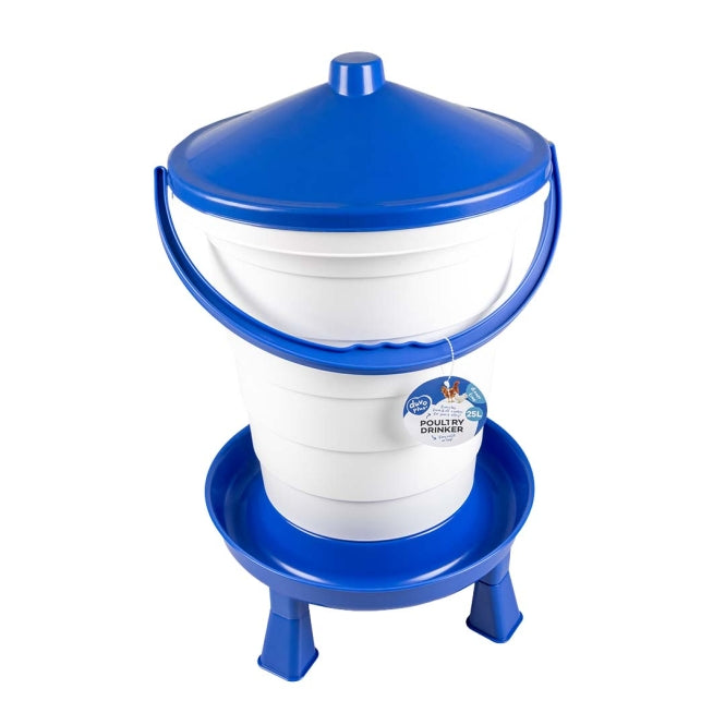 Duvoplus Kippenwaterer met Handvat & Poten - Blauw - 25L