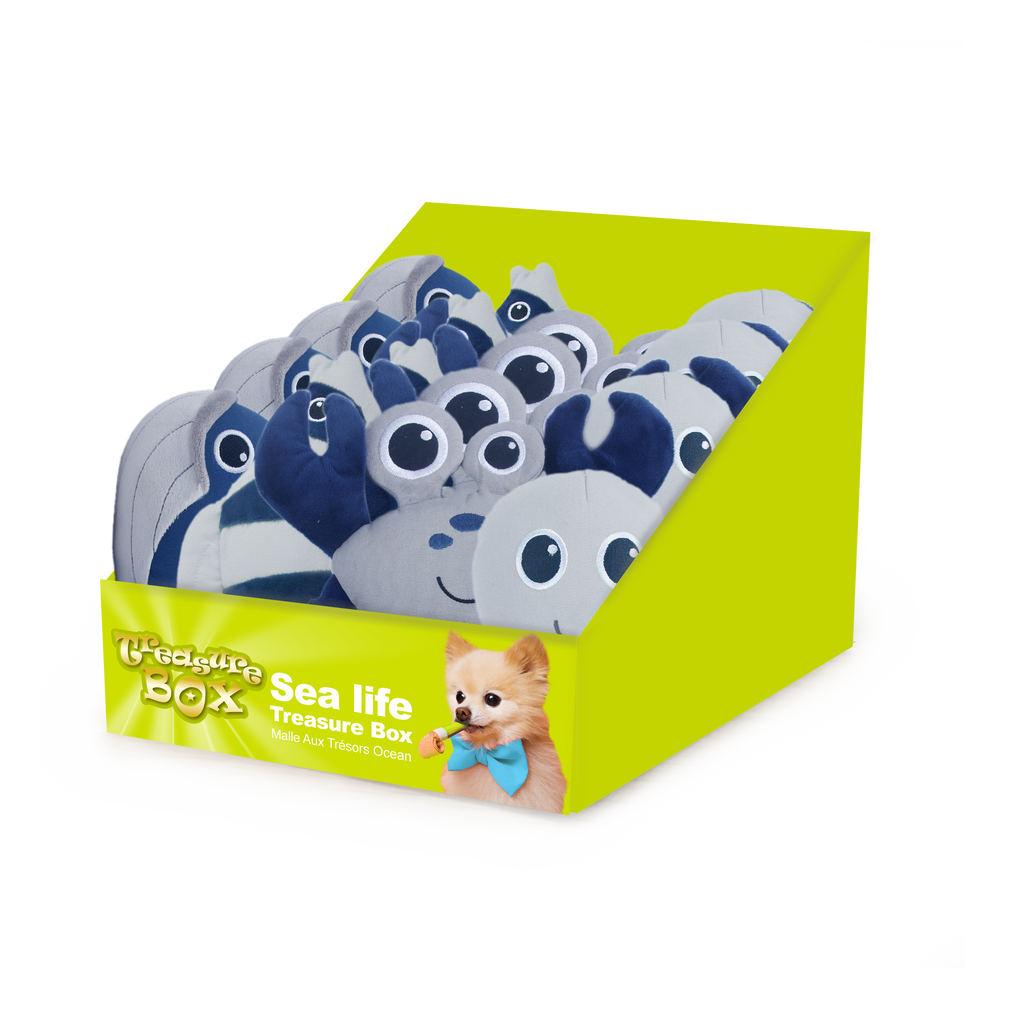 AFP Treasure Box Sea Life - 12 Zachte Speeltjes voor Honden