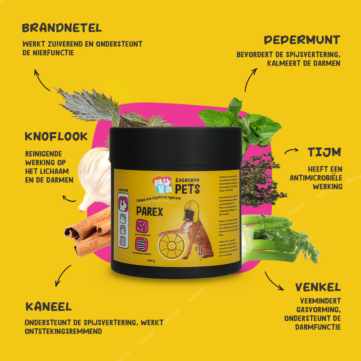 Excellent Pets Dog Parex 630 g - Aanvullend Hondenvoer