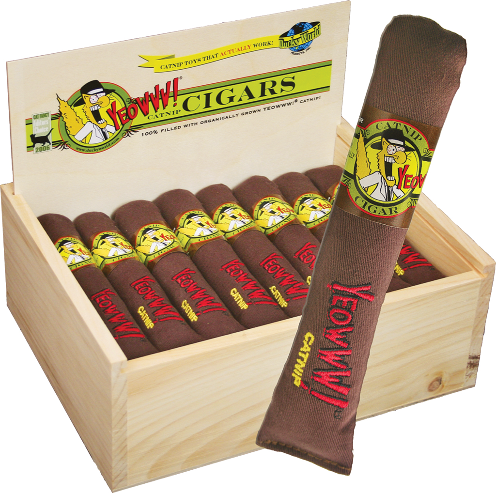 Yeowww! Cigar Box 24 st Classic - Organic Catnip Kattenspeeltjes