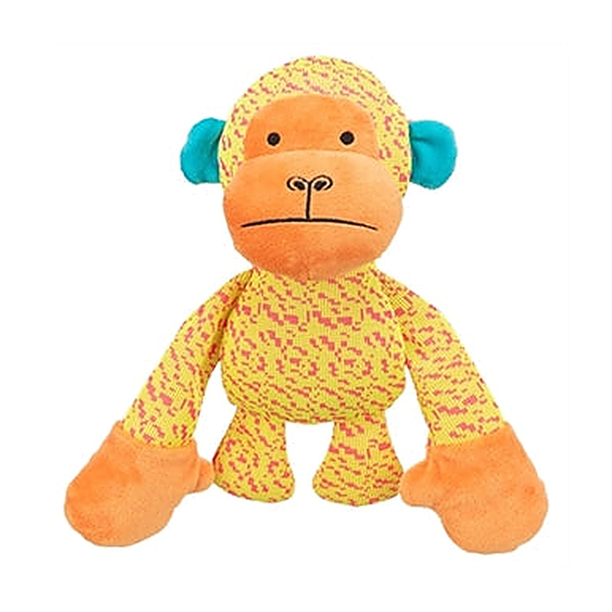 Trixie Aap Stof Geel/Oranje 27 cm