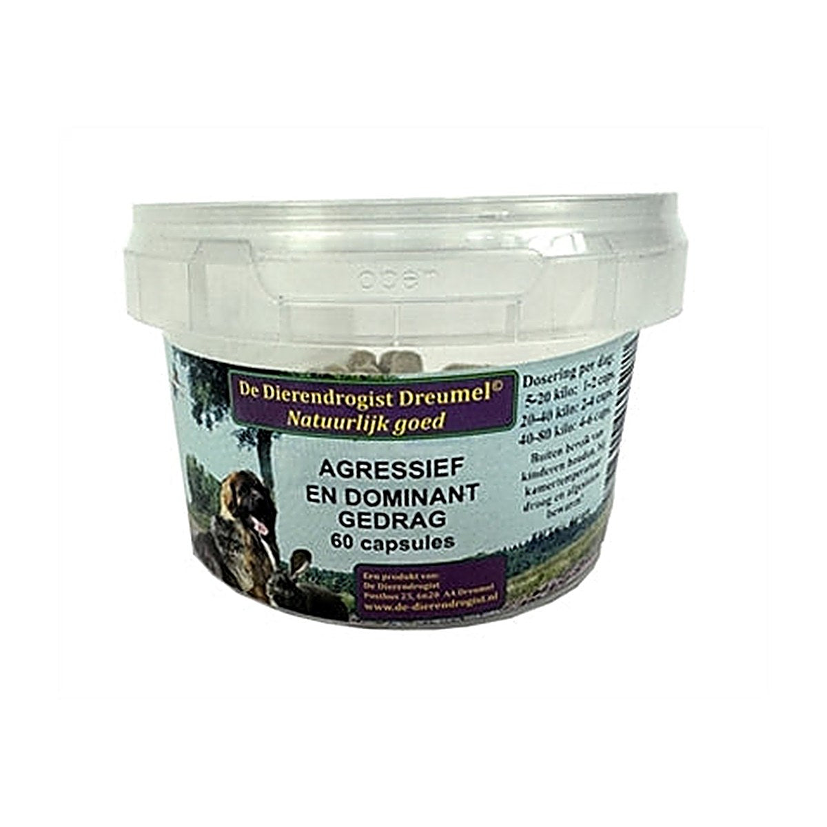 Dierendrogist Agressief/dominant Caps 60 stuks