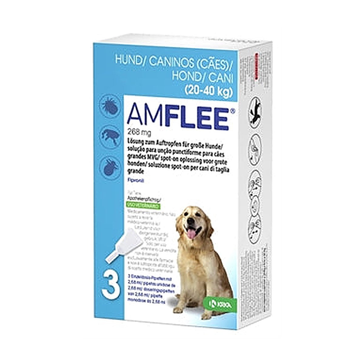 Krka - Amflee Spot On Hond 20-40 kg 3PIP
