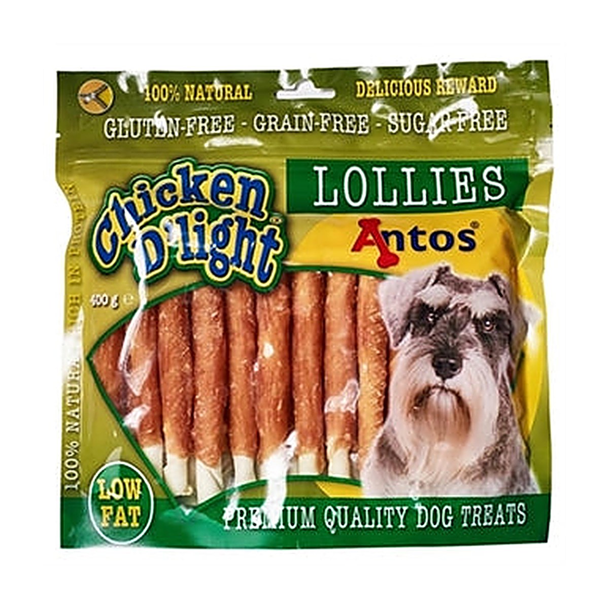 Antos Chicken D'light Lollies 400 gram