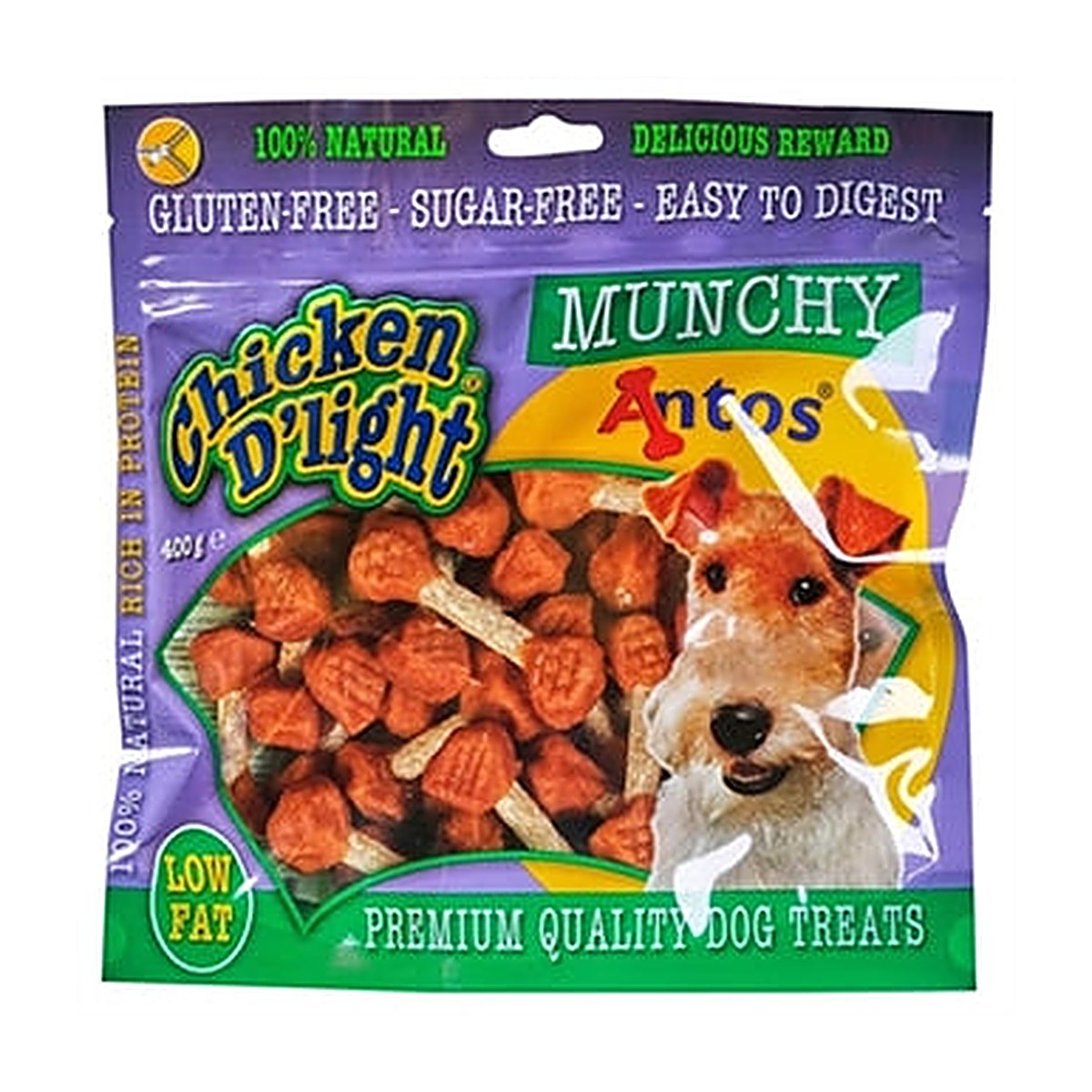 Antos Chicken D'light Munchy 400 gram