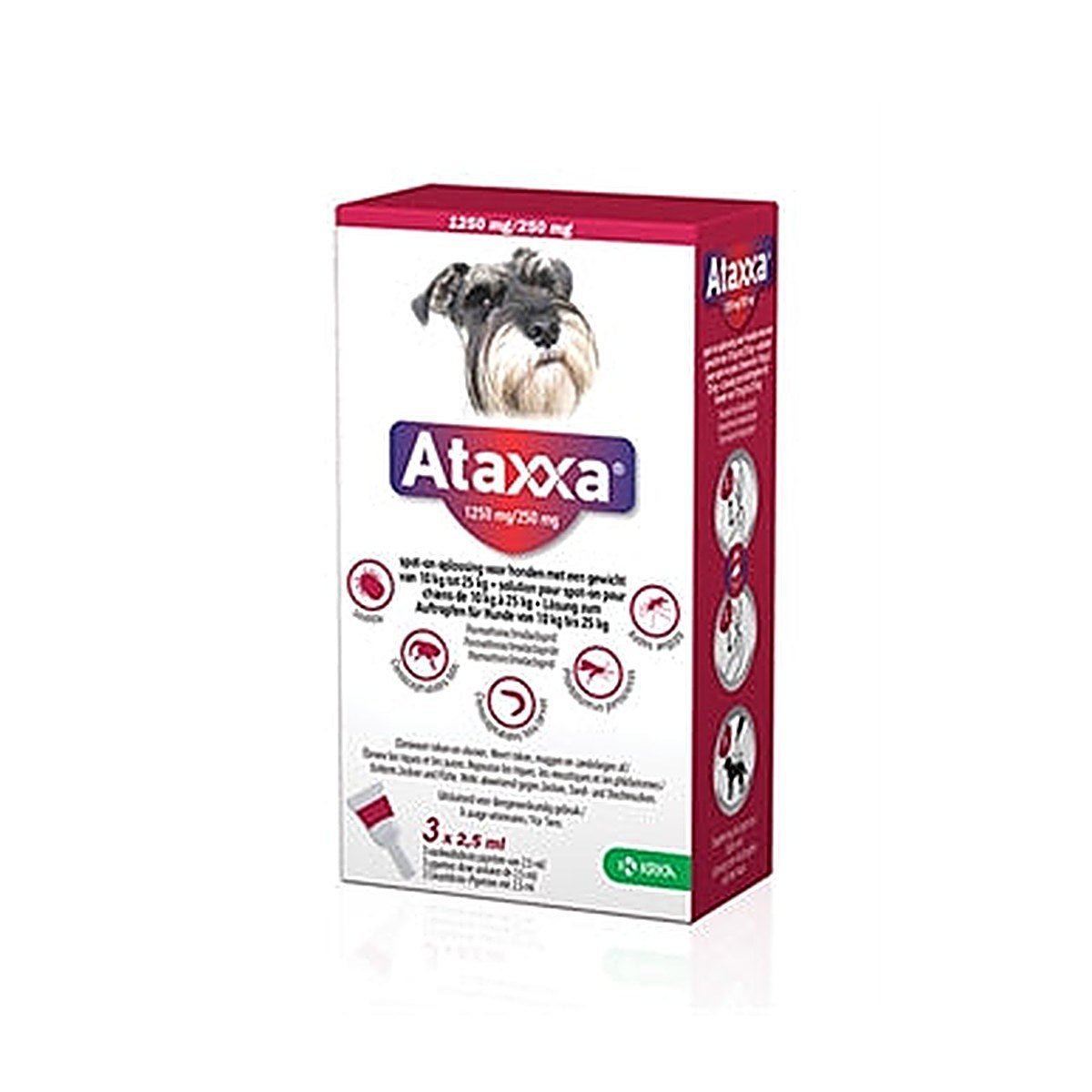 Krka - Ataxxa Spot On Hond 10-25 kg 3PIP