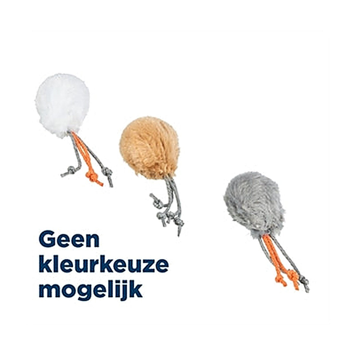 Trixie Bal Met Touwtjes Ass 4 cm 100 stuks