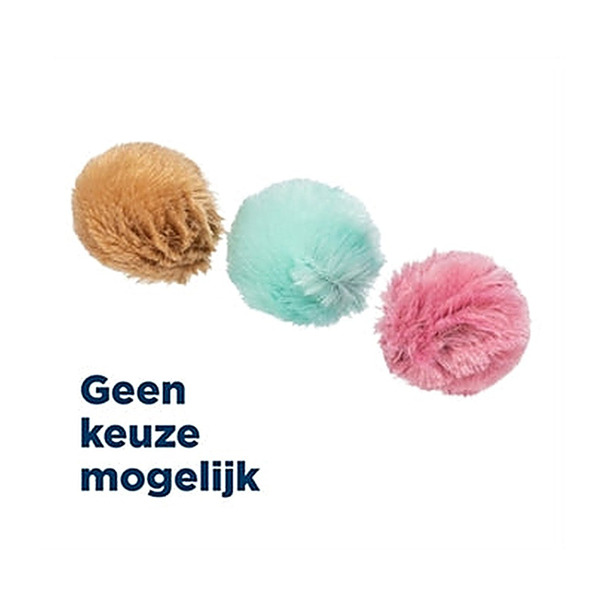 Trixie Bal Pluche Ass 3 cm 140 stuks