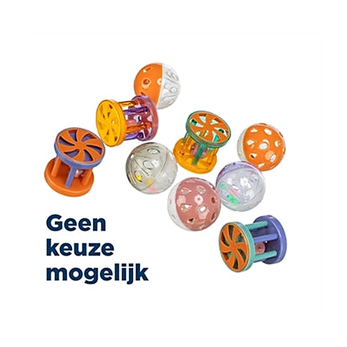 Trixie Bal/rol Kunststof Ass 4,5 cm 60 stuks
