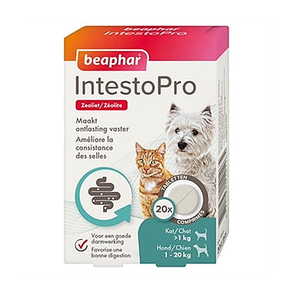 Beaphar Bea Intestopro Kat/hond <20 kg 20 tabletten