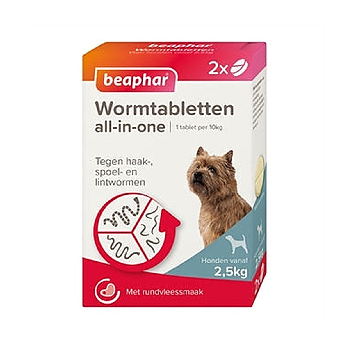 Beaphar - Bea Wormtabl Hond 2,5-20 kg 2 tabletten
