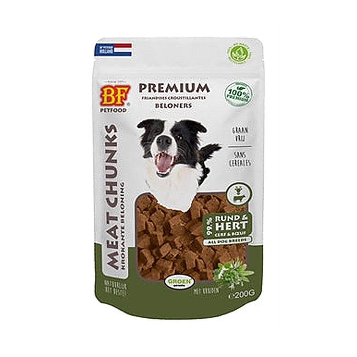 Bf Meat Chunks Rund&hert 200 gram