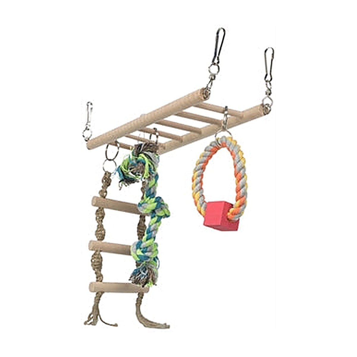 Trixie Brug+touwladder Hout 35x15 cm 3 stuks