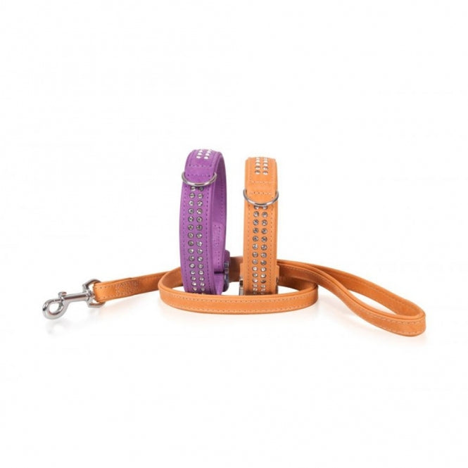 Karlie Buffalo Strass-Halsband - Violet - 2-reihig, 55cm/30mm
