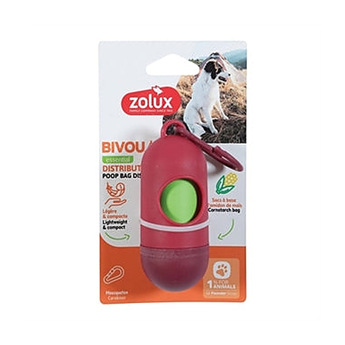 Zolux Bvk Poepzakh + 15 Zak Rood 4x4x14 cm