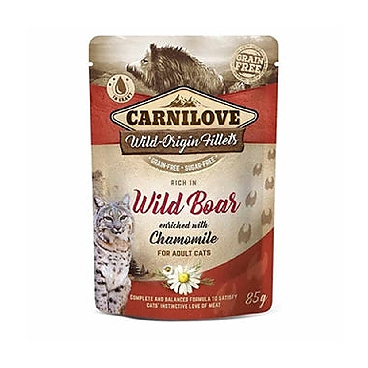 Carnilove Cat Pouch Boar 24x85 gram