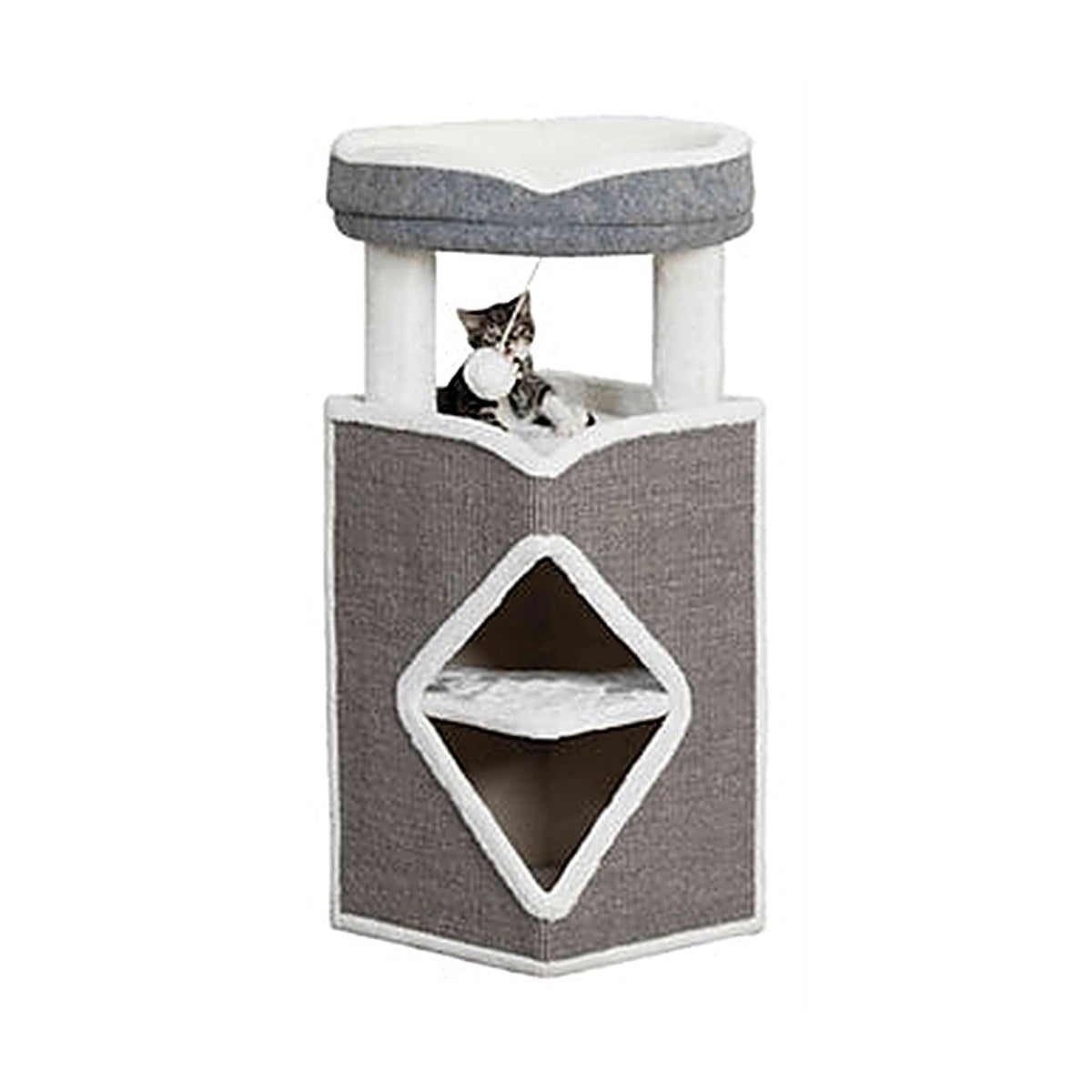 Trixie Cat Tower Arma Grijs/Wit 54x54x98 cm