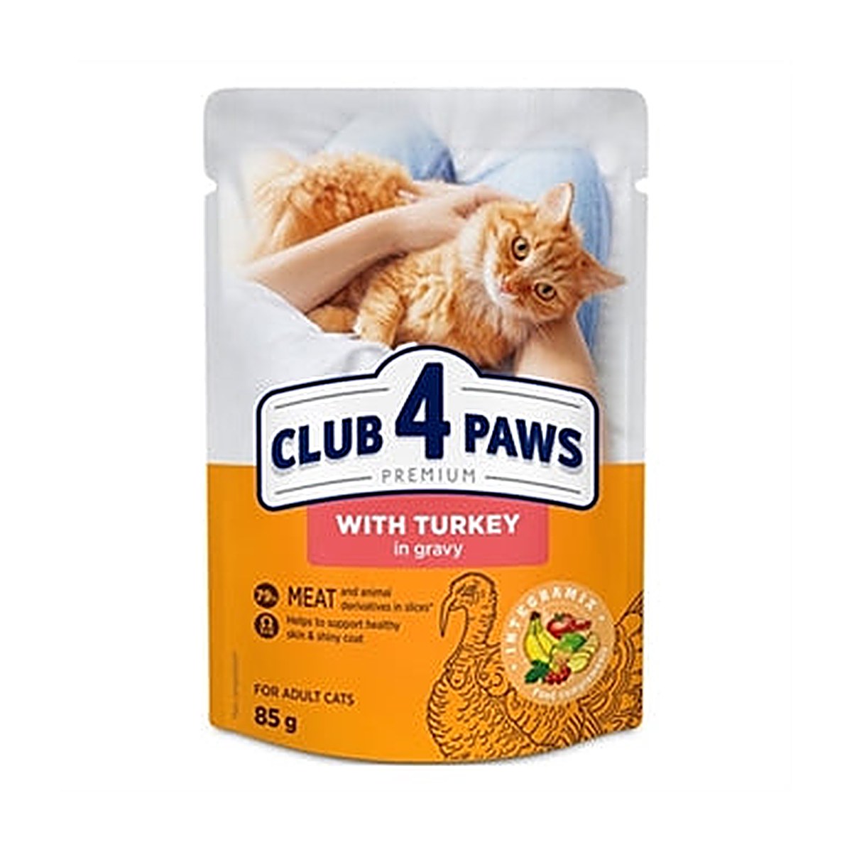 CLUB4 Ad Kalkoen In Saus 24x85 gram