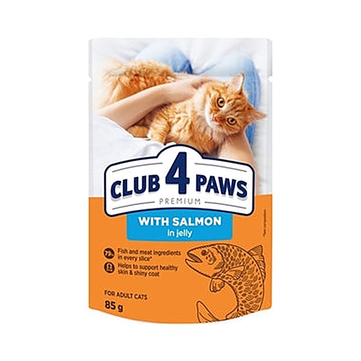 CLUB4 Ad Zalm In Gelei 24x85 gram