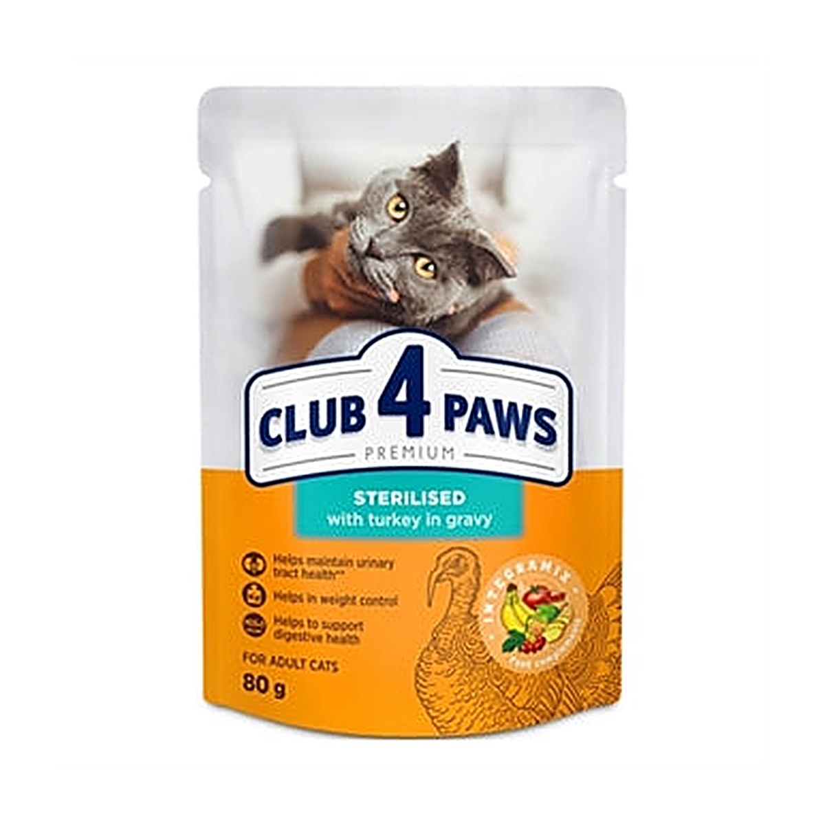 CLUB4 Steril Kalkoen Saus 24x80 gram